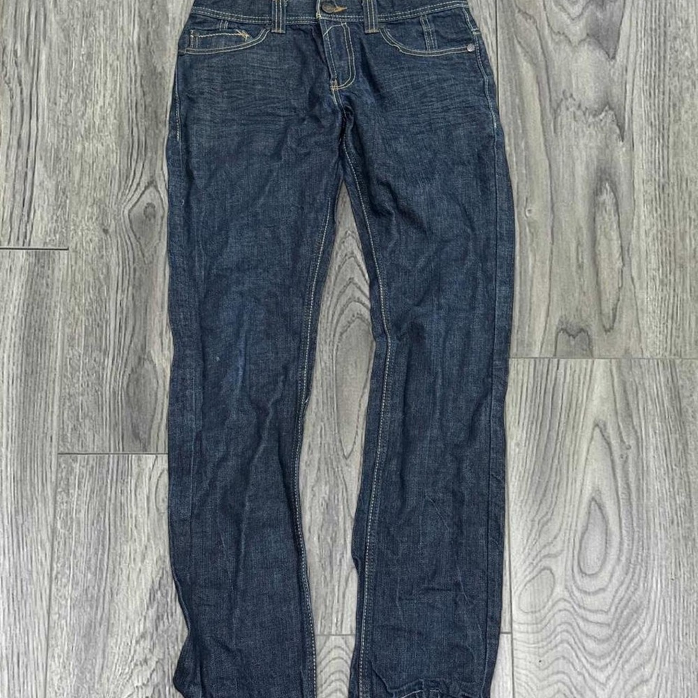 LEVIS 511 Skinny Jeans 32x32 Dark Wash Denim Unique Zipper Back Pockets